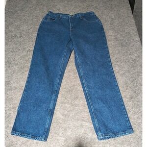 Riders by Lee Jeans Women's Sz 14M Blue Relax Straight Leg Med Wash Slimming NWT